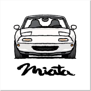 MX5 Miata NA White Posters and Art